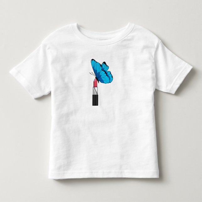 Schmetterling mit Lipstick Kleinkind T-shirt (Vorderseite)