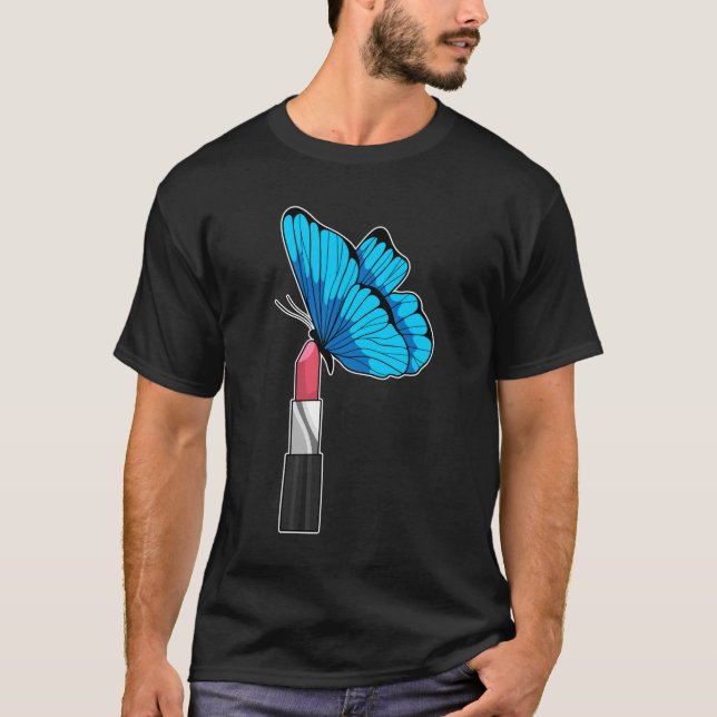 Schmetterling mit Lipstick T-Shirt (Vorderseite)