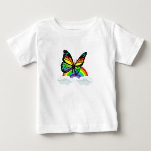 Schmetterling mit Regenbogen Baby T-shirt