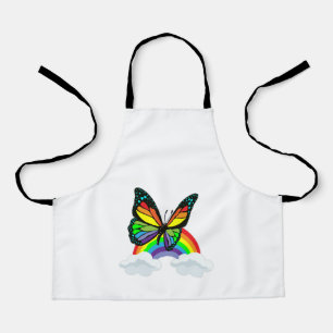 Schmetterling mit Regenbogen Schürze