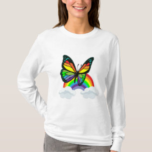 Schmetterling mit Regenbogen T-Shirt