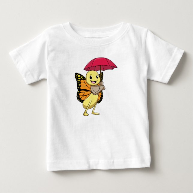 Schmetterling mit Schirm Baby T-shirt (Vorderseite)