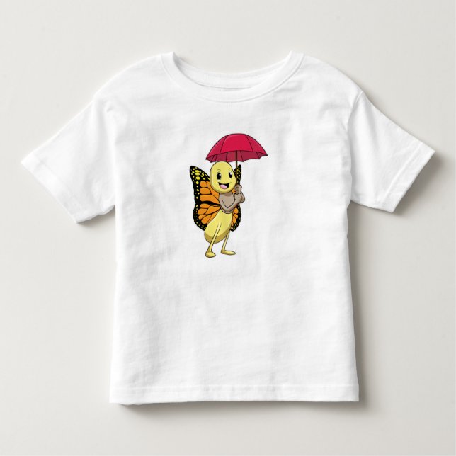 Schmetterling mit Schirm Kleinkind T-shirt (Vorderseite)
