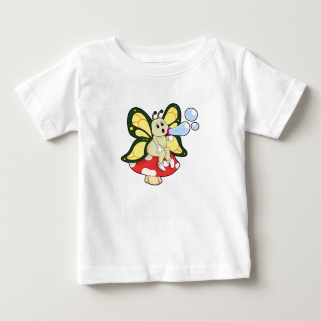 Schmetterling mit Seifenblasen Baby T-shirt (Vorderseite)
