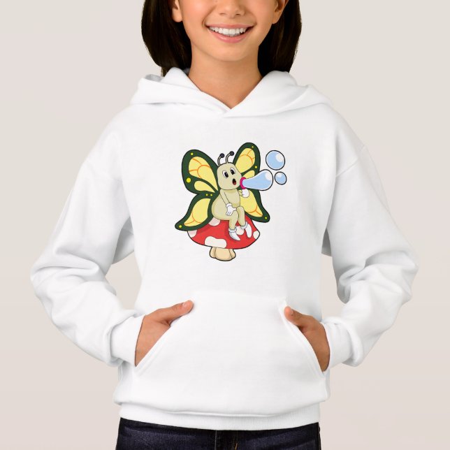Schmetterling mit Seifenblasen Hoodie (Vorderseite)