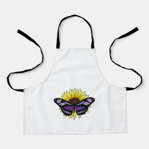 Schmetterling mit Sonnenblume Schürze