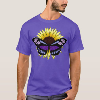 Schmetterling mit Sonnenblume T-Shirt