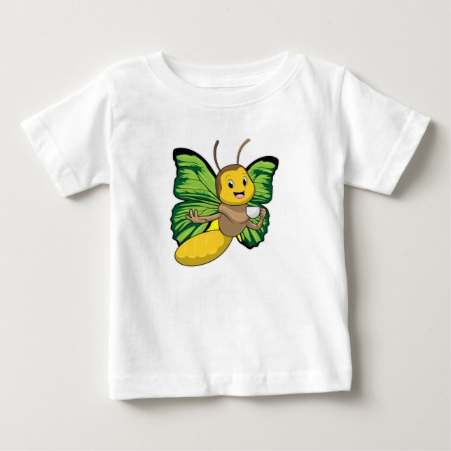 Schmetterling mit Tasse Kaffee Baby T-shirt (Vorderseite)