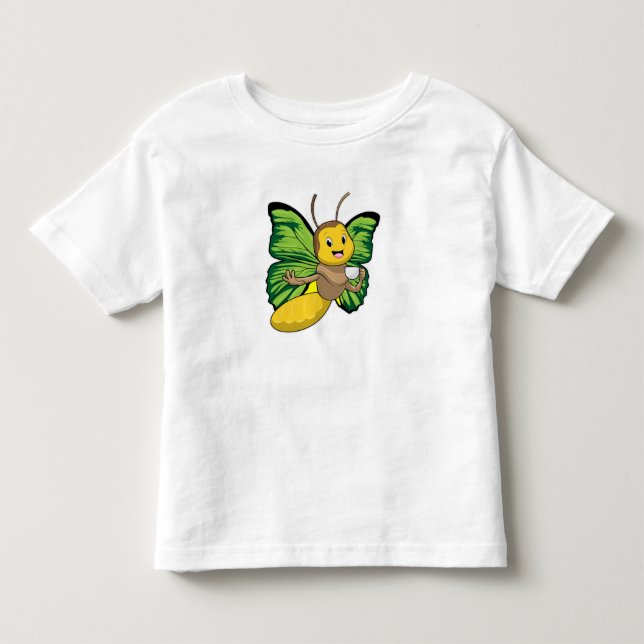 Schmetterling mit Tasse Kaffee Kleinkind T-shirt (Vorderseite)