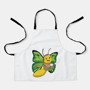 Schmetterling mit Tasse Kaffee Schürze