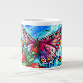 Schmetterling mit Vers; Psalm 118:24 Jumbo-Tasse