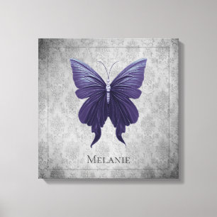 Schmetterling mit violetten Juwelen Leinwanddruck