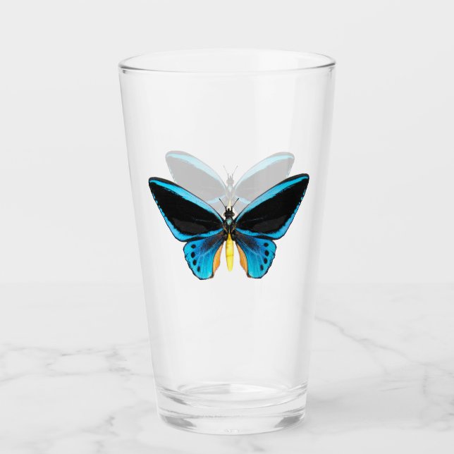 Schmetterling mit Vogelflügeln Glas (Vorderseite)