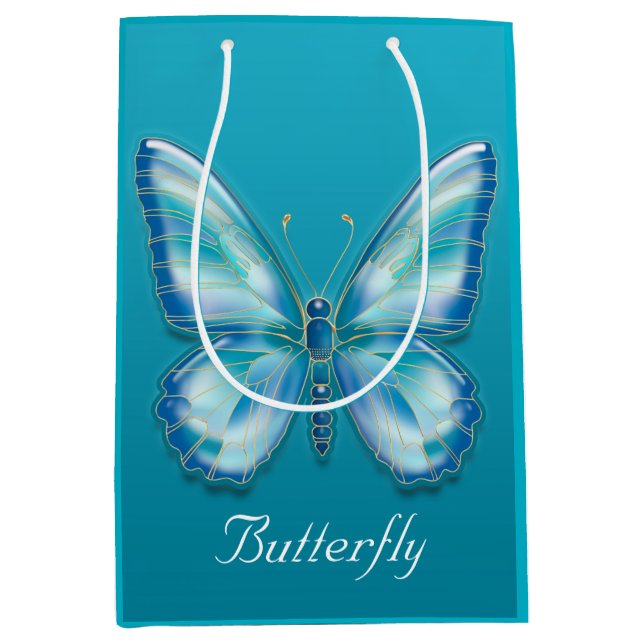 Schmetterling Mittlere Geschenktüte (Vorderseite)