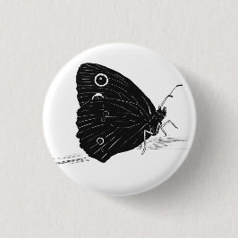 Schmetterling Monochrom Button