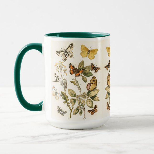 Schmetterling, Moth und Raupen Tasse (Links)