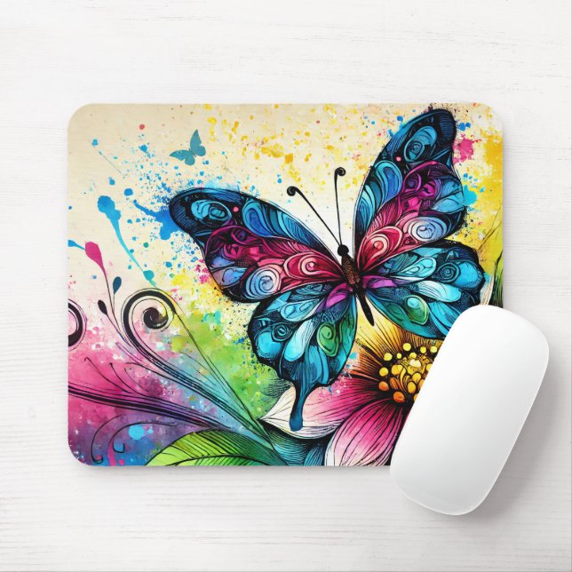 Schmetterling Mousepad (Mit Mouse)