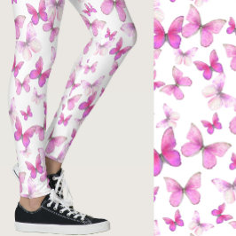 Schmetterling-Muster in girly Pink und Whimsical-O Leggings