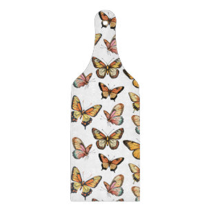 Schmetterling Nahtloses Muster. Monarch Butterfly Schneidebrett