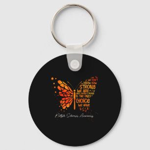Schmetterling Orange Band Multiple Sklerose-Bewuss Schlüsselanhänger