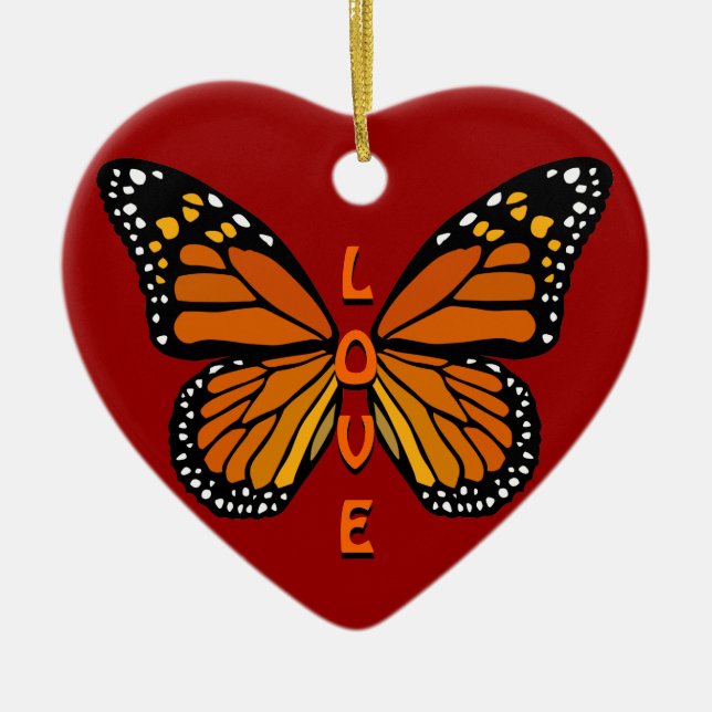 Schmetterling-Ornament Personalisiert Butterfly Or Keramikornament (Vorne)