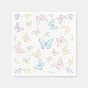 Schmetterling Papier Servietten, Pastell Gartenpar Serviette
