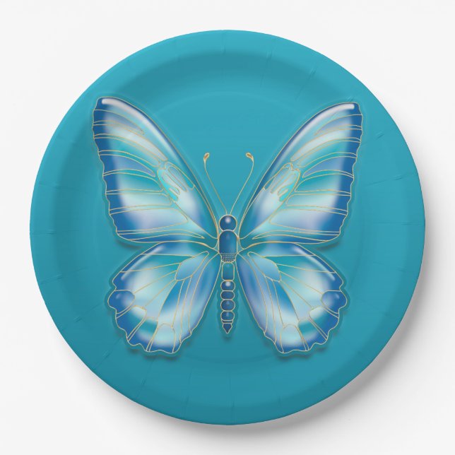 Schmetterling Pappteller (Vorderseite)