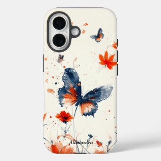 Schmetterling, personalisiert iPhone 16 hülle