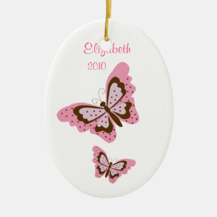 SCHMETTERLING personalisierte Keramik Ornament