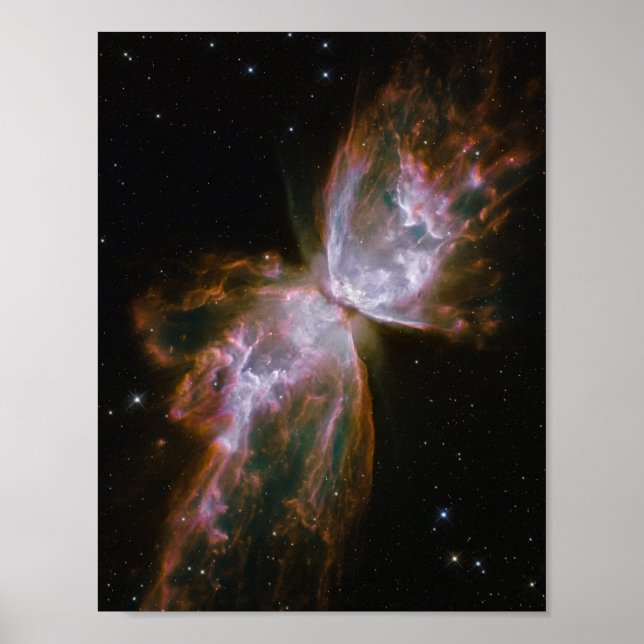 Schmetterling-Planetennebel Poster (Vorne)