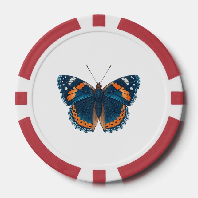 Schmetterling Pokerchips (Vorderseite)