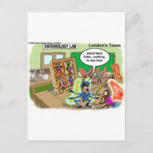 Schmetterling Polizei Skurrile Cartoon Lustige Ges Postkarte