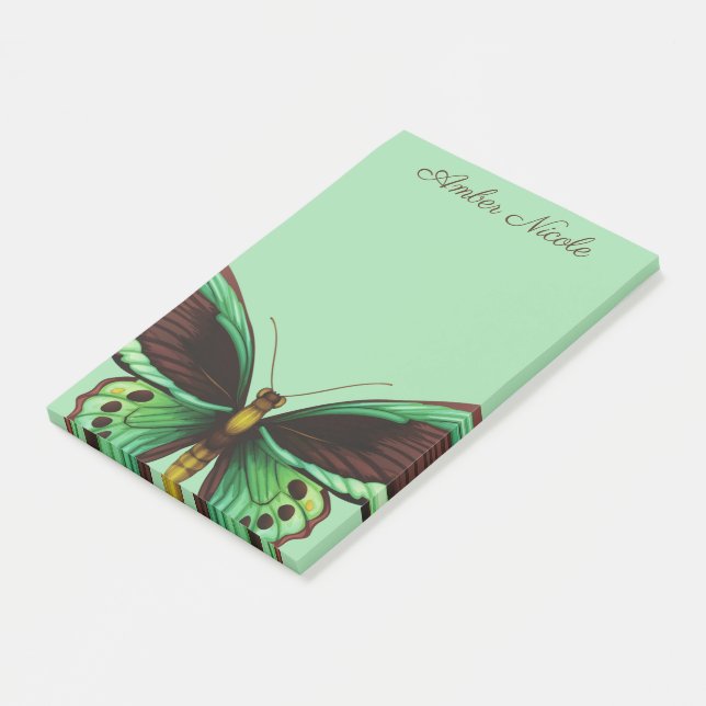Schmetterling Post-it Klebezettel (angewinkelt)