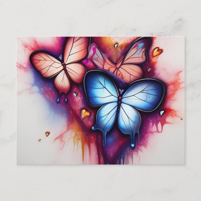 Schmetterling Postkarte (Vorderseite)