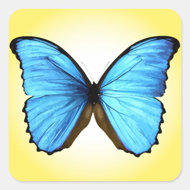 Schmetterling Quadratischer Aufkleber (Vorderseite)