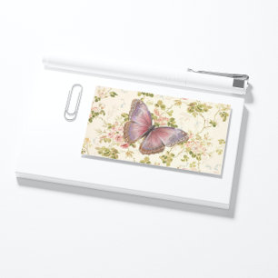 Schmetterling & Reben Shabby Chic Einladungskarten Telefonnummerkarte