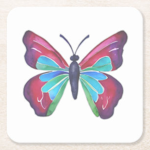 Schmetterling Rechteckiger Pappuntersetzer