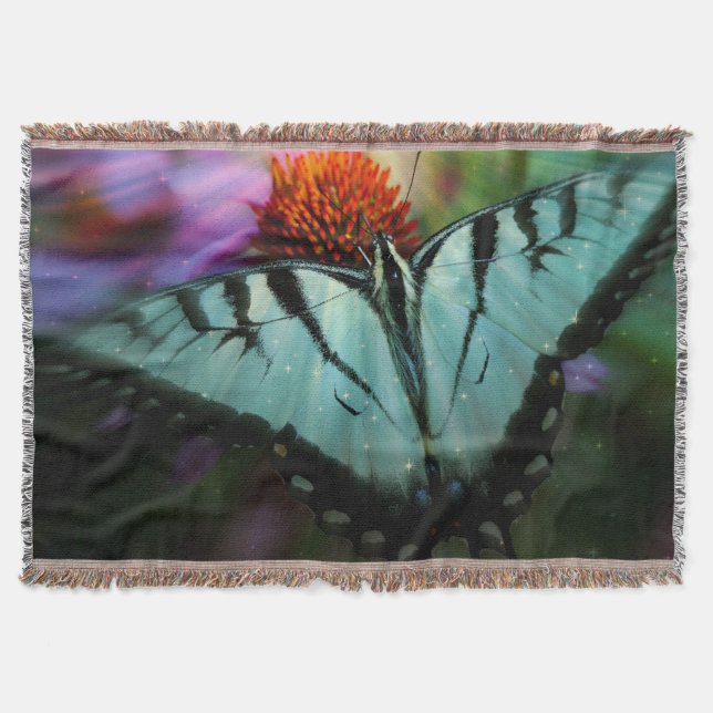Schmetterling & Regentropfen Keuchblanket Decke (Vorderseite)