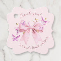 Schmetterling Rosa Schleife Baby Shower