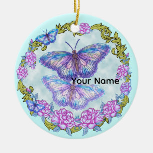 Schmetterling Rosen Ornamente