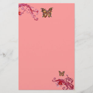 SCHMETTERLING, rot pink Briefpapier