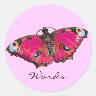 Schmetterling ~ runder aufkleber