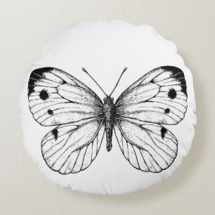 Schmetterling Rundes Kissen