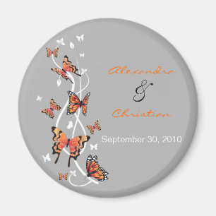Schmetterling Save the Date, der Mitteilung Magnet