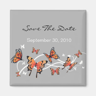 Schmetterling Save the Date, der Mitteilung Magnet