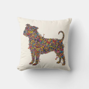 Schmetterling Schikane Silhouette Kunst   Pitbull  Kissen