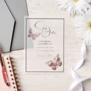 Schmetterling-Schmucksilber Save the Date
