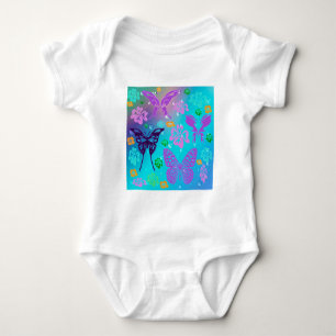 Schmetterling Schöne Aloha Hawaiianische Blütenhoc Baby Strampler