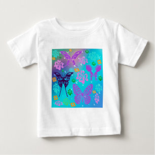 Schmetterling Schöne Aloha Hawaiianische Blütenhoc Baby T-shirt