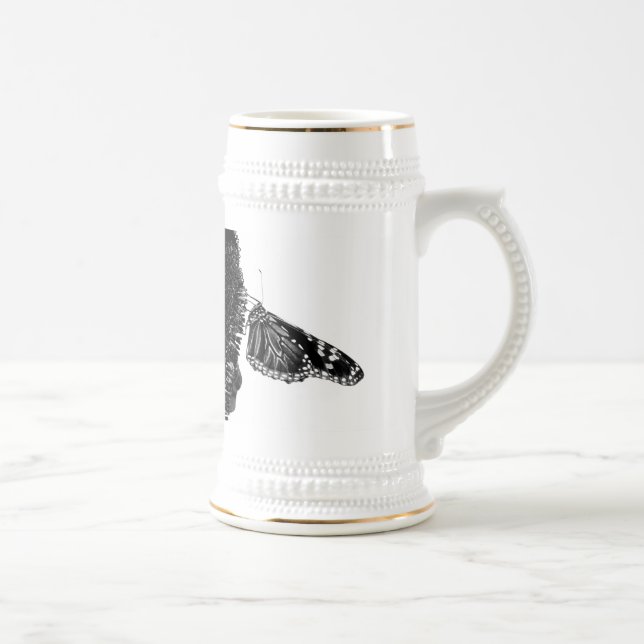 Schmetterling schüchtern blacq bierglas (Rechts)